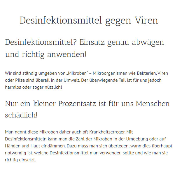 Desinfektionsmittel Gegen Viren aus  Laatzen